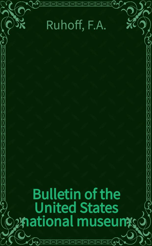 Bulletin of the United States national museum : Bibliography and index to scientific contributions of Carl J. Drake for the years 1914-1967