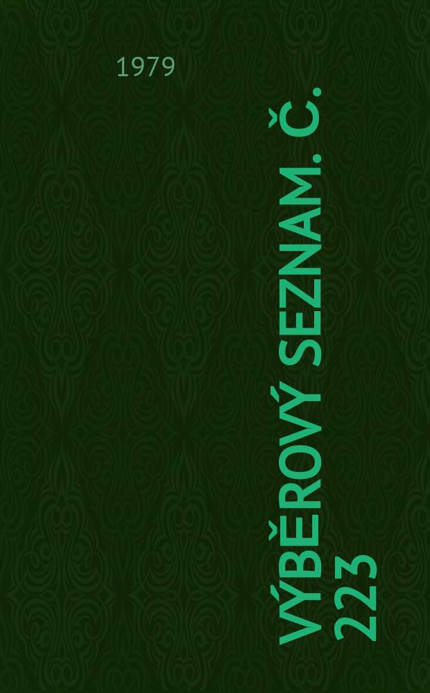 Výběrový seznam. č. 223