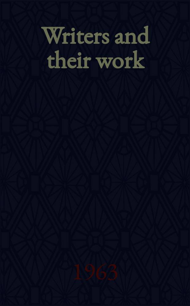 Writers and their work : Bibliographical ser. of suppl. to "British book news". №155 : William Shakespeare