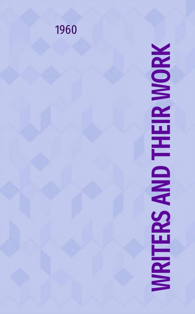 Writers and their work : Bibliographical ser. of suppl. to "British book news". №127 : Poets of the 1939 - 1945 War