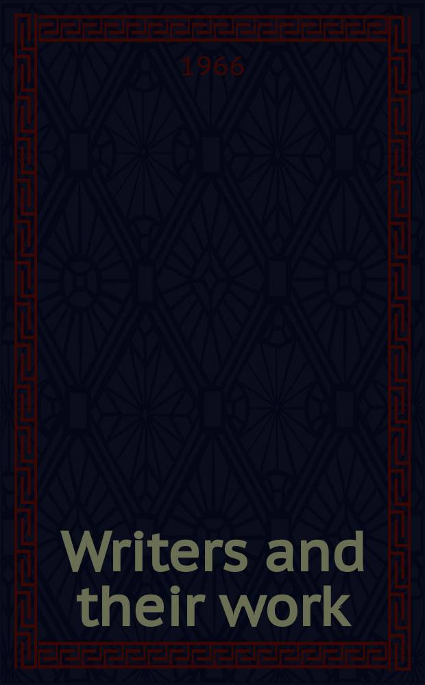 Writers and their work : Bibliographical ser. of suppl. to "British book news". №194 : Kenneth Slesson