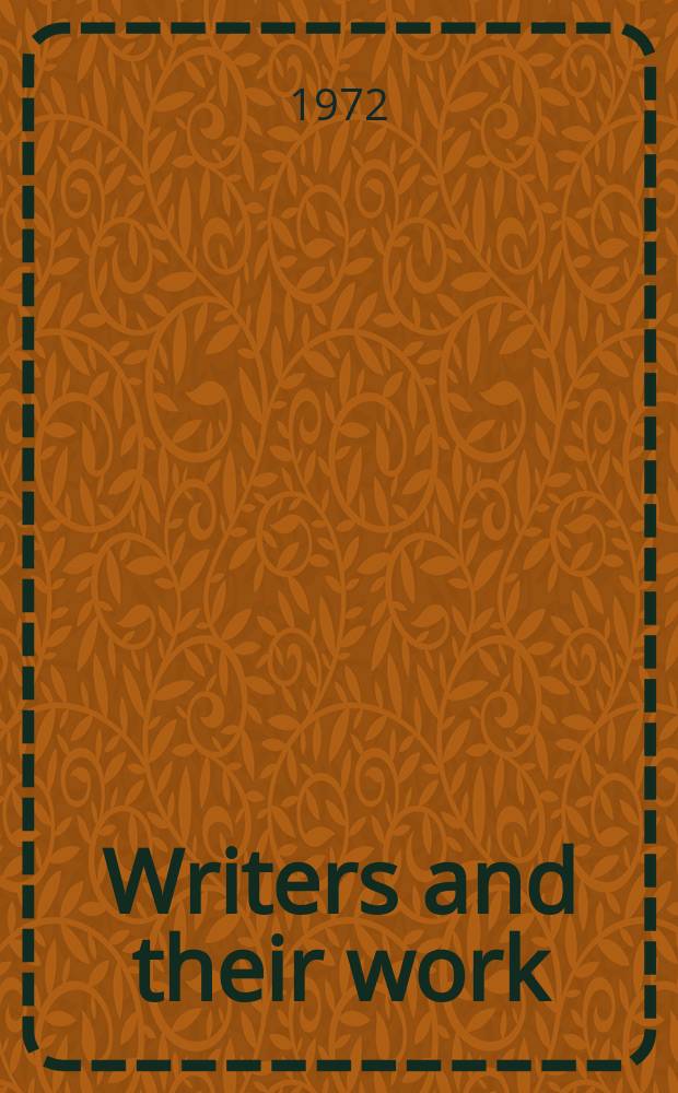 Writers and their work : Bibliographical ser. of suppl. to "British book news". №227 : Ted Hughes