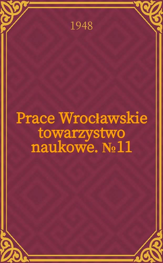 Prace Wrocławskie towarzystwo naukowe. №11 : Klimat region Wałbrzyskiego