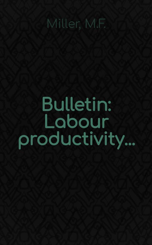 Bulletin : Labour productivity...