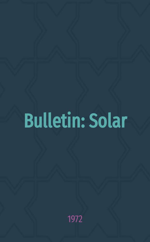 Bulletin : Solar