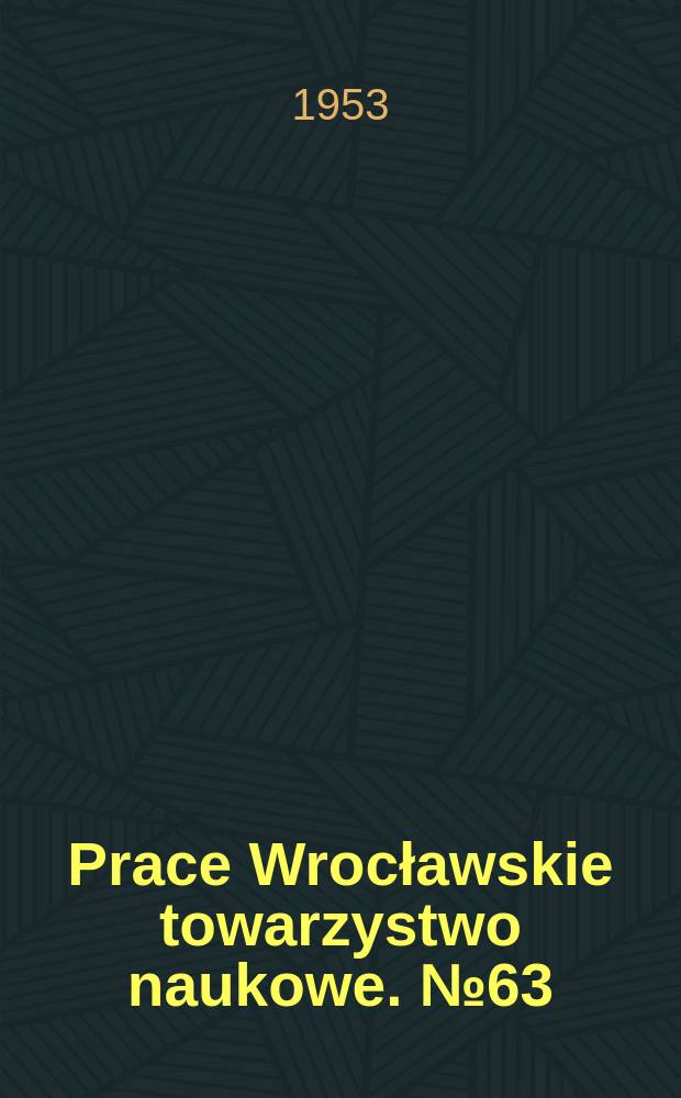 Prace Wrocławskie towarzystwo naukowe. №63 : Synteza glikogenu w mięśniu szkieletowym