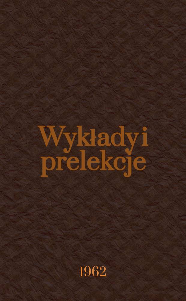 Wykłady i prelekcje