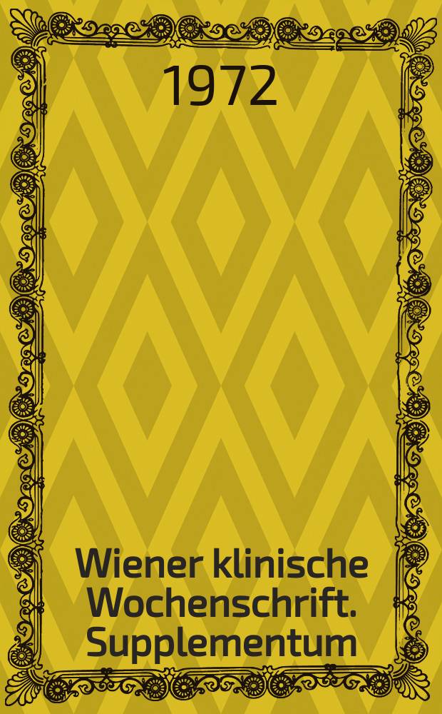 Wiener klinische Wochenschrift. Supplementum