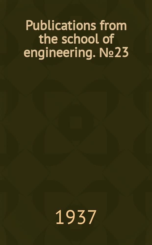 Publications from the school of engineering. №23 : Formulas for stresses in bolted flanges connections