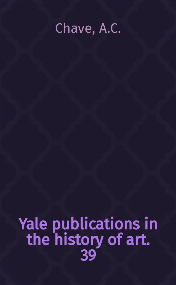 Yale publications in the history of art. 39 : Mark Rothko