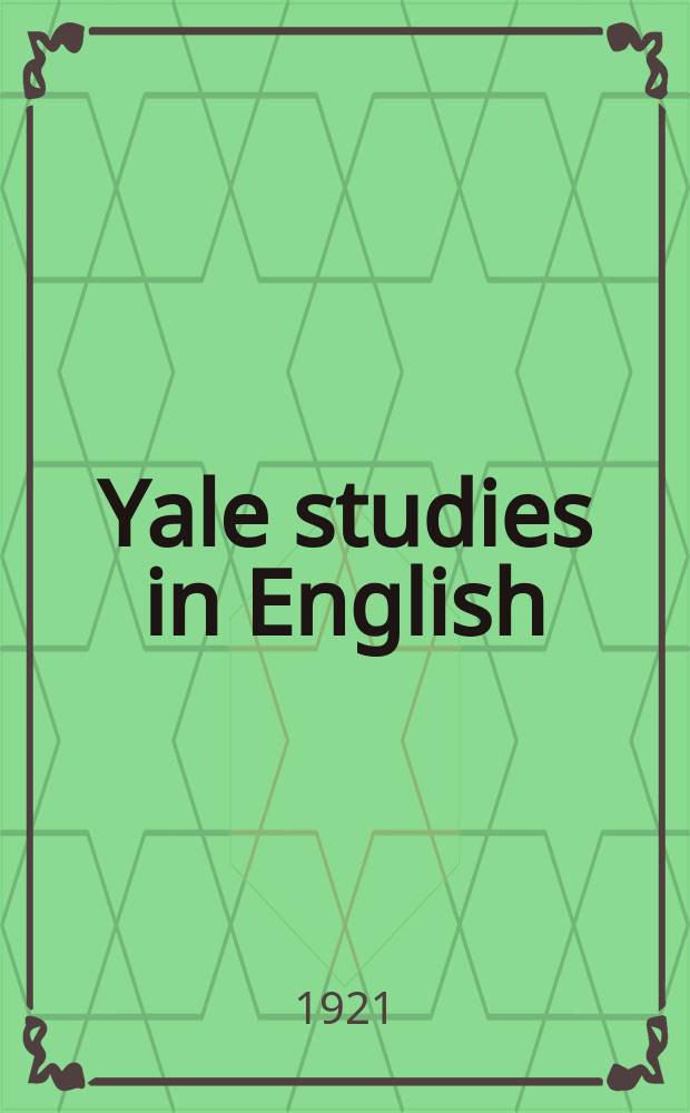 Yale studies in English