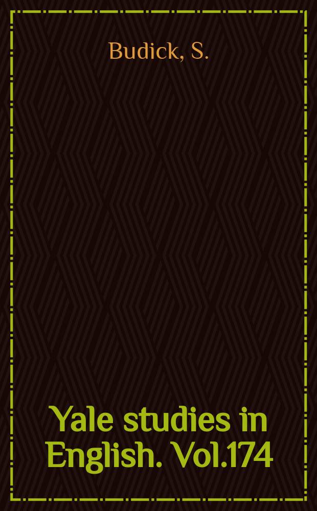 Yale studies in English. Vol.174 : Dryden and the Abyss of light