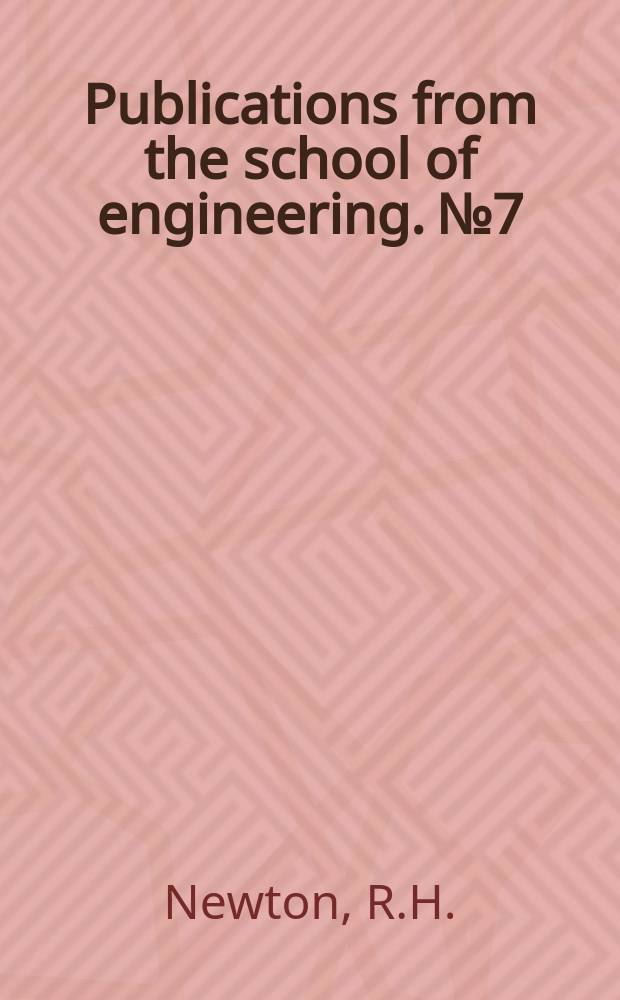 Publications from the school of engineering. №7 : Activity coefficients of gases
