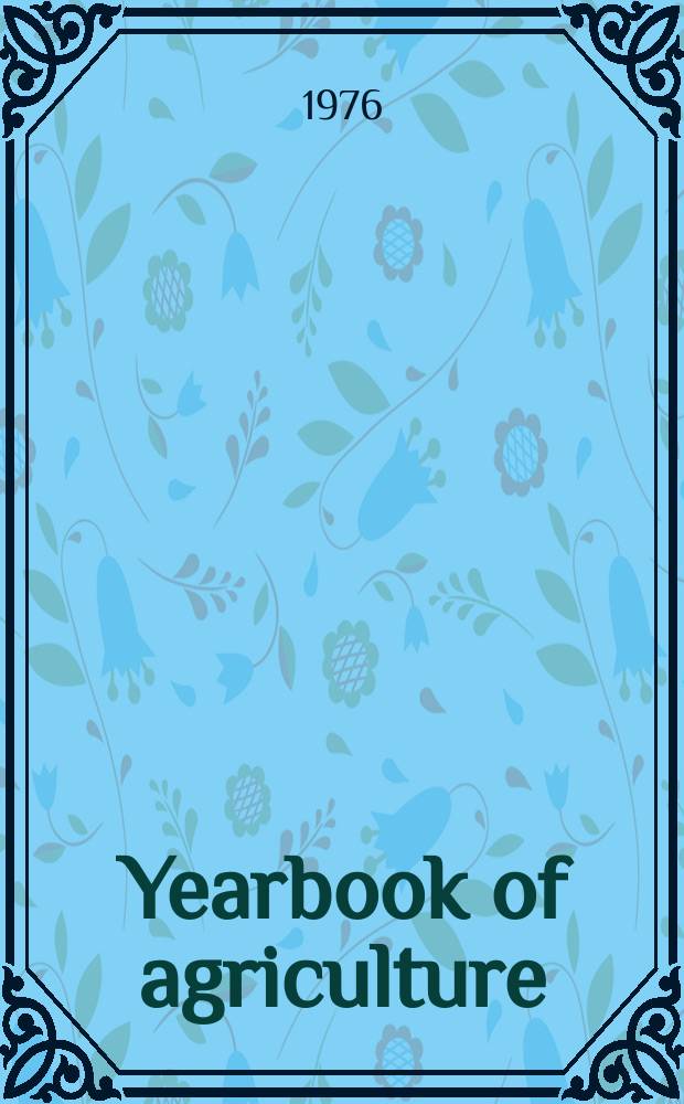 Yearbook of agriculture : The face of rural America