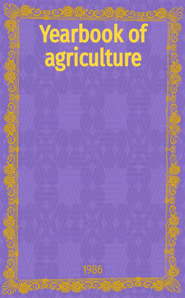 Yearbook of agriculture : Research for tomorrow
