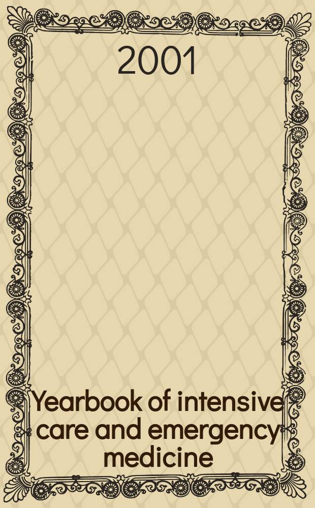 Yearbook of intensive care and emergency medicine