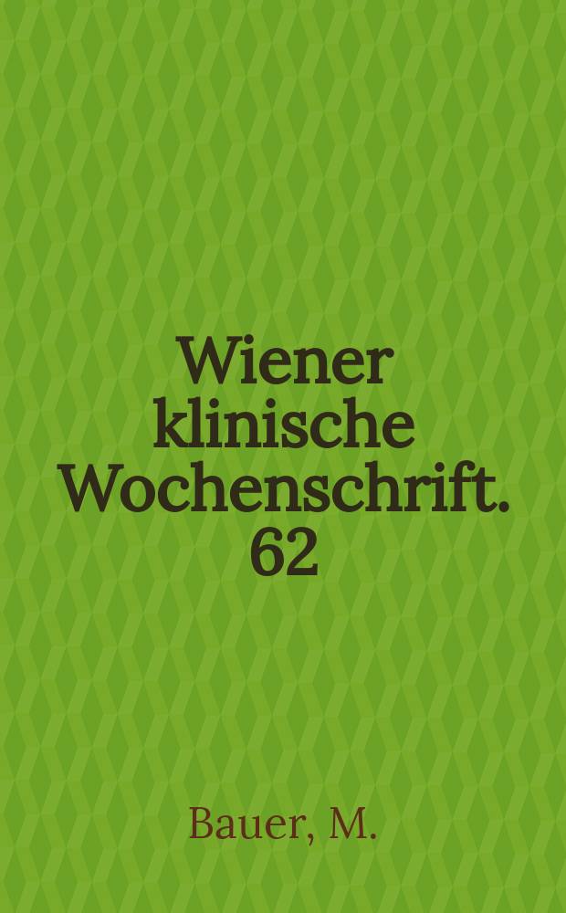 Wiener klinische Wochenschrift. 62 : Fingerplethysmographysche Untersuchungen ...
