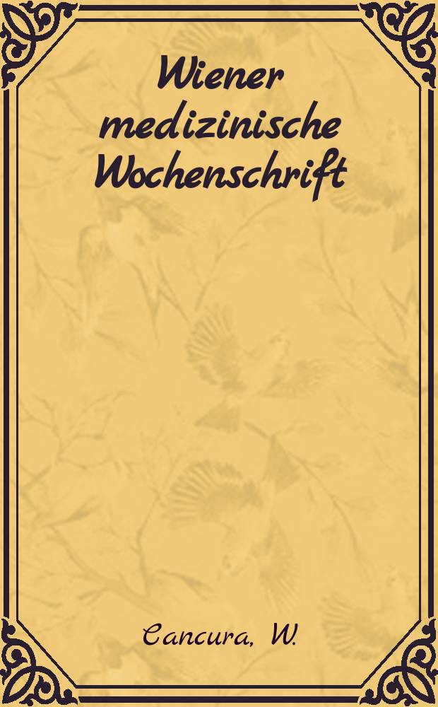 Wiener medizinische Wochenschrift : Supplement. 1975, №31 : Zur Therapie der Parotistumoren