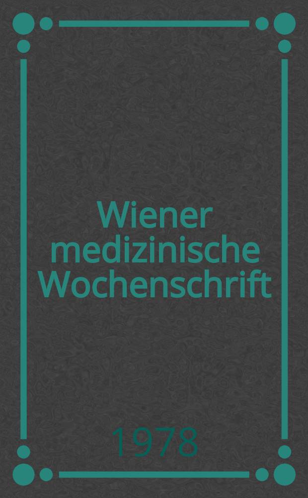 Wiener medizinische Wochenschrift : Supplement. №47 : Ergebnisse aus "In-vitro" - Resistenzbestimmungen von 9606 Infektionserregern gegen die neue antibakterielle Kombination Sulfametrol-Trimethoprim