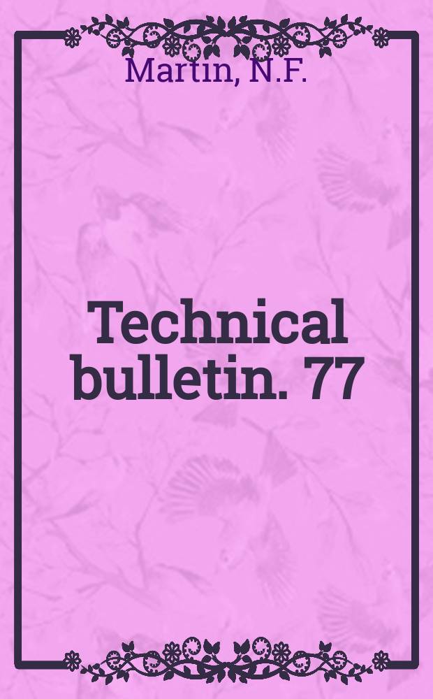 Technical bulletin. 77 : Anatomical and physiological responses of Baart wheat roots affected...