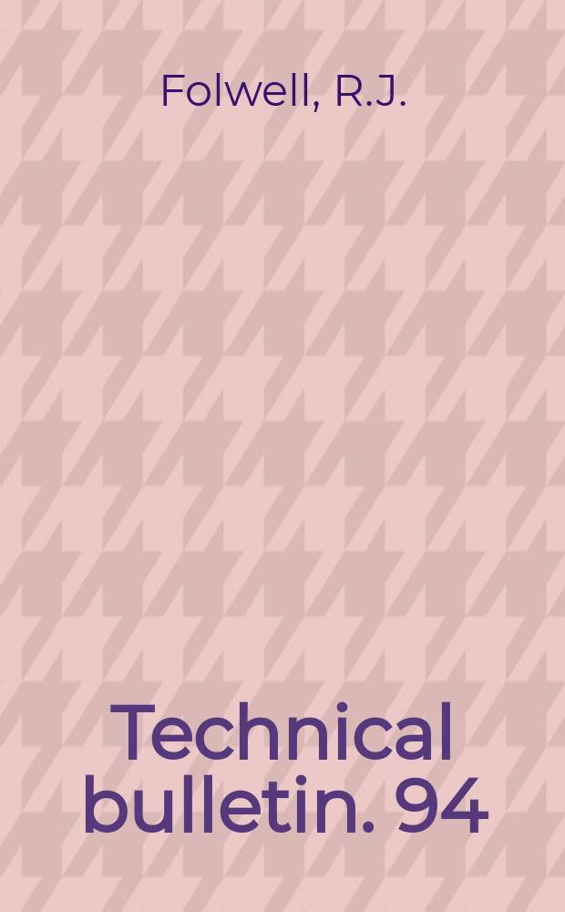 Technical bulletin. 94 : An econometric model of the U.S. livestock ...
