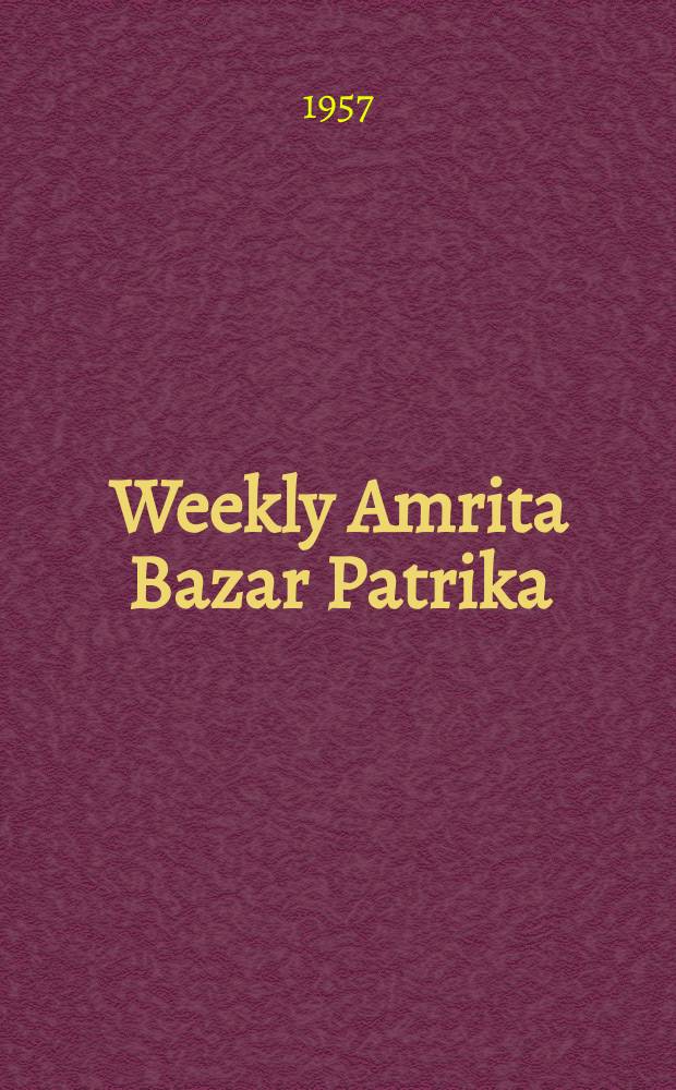 Weekly Amrita Bazar Patrika