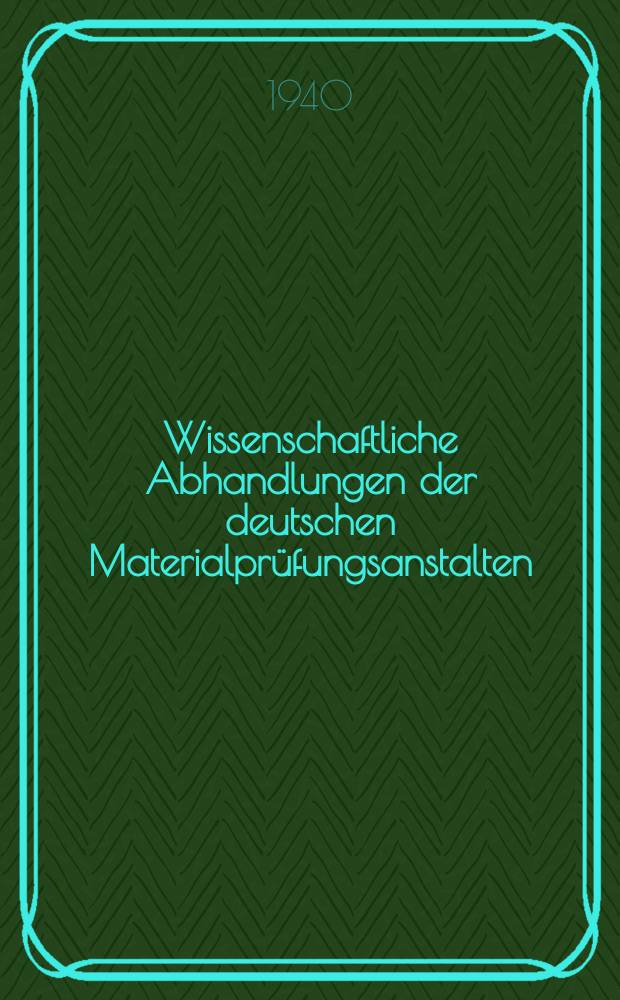 Wissenschaftliche Abhandlungen der deutschen Materialpr&uuml;fungsanstalten : Fr&uuml;her: Sonderhefte der Mitteilungen der deutschen Materialpr&uuml;fungsanstalten. Holzschutzmittel
