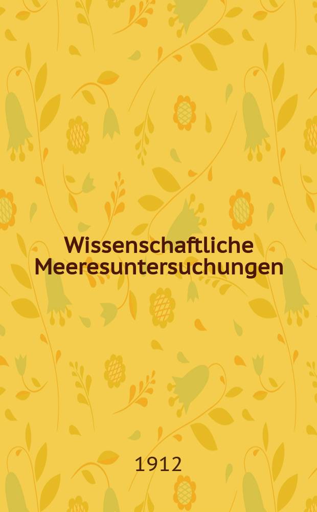 Wissenschaftliche Meeresuntersuchungen : Hrsg. von der Kommission zur wissenschaftlichen Untersuchung der deutschen Meere in Kiel und von der Biologischen Anstalt auf Helgoland. Bd.5, H.3
