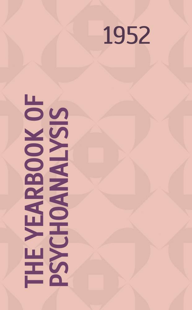 The Yearbook of psychoanalysis