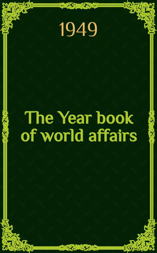 The Year book of world affairs