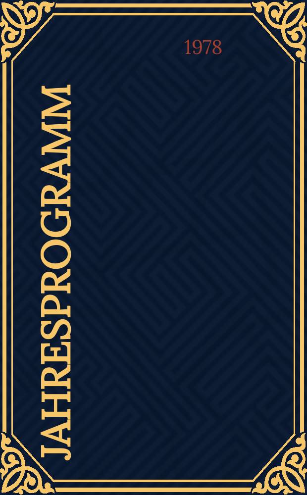 Jahresprogramm