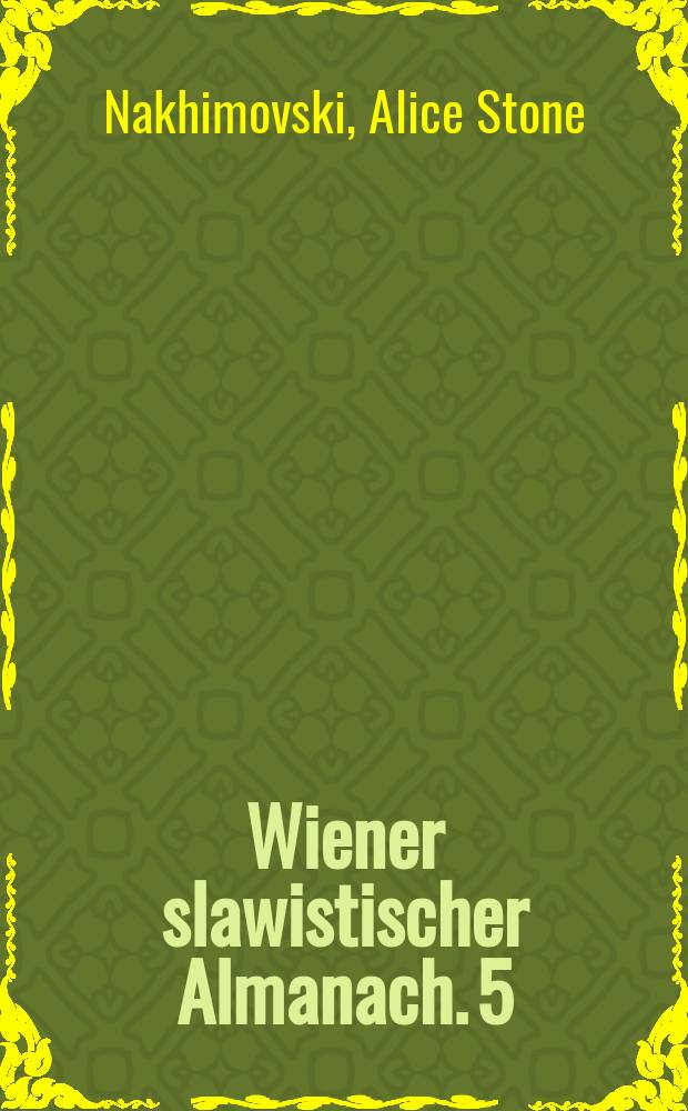 Wiener slawistischer Almanach. 5 : Laughter in the void