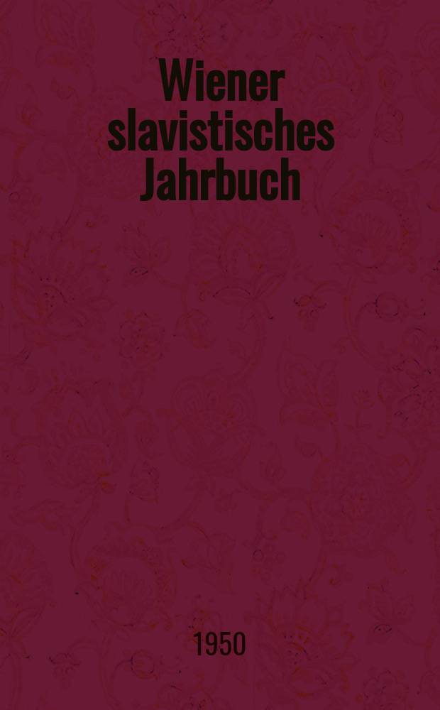 Wiener slavistisches Jahrbuch