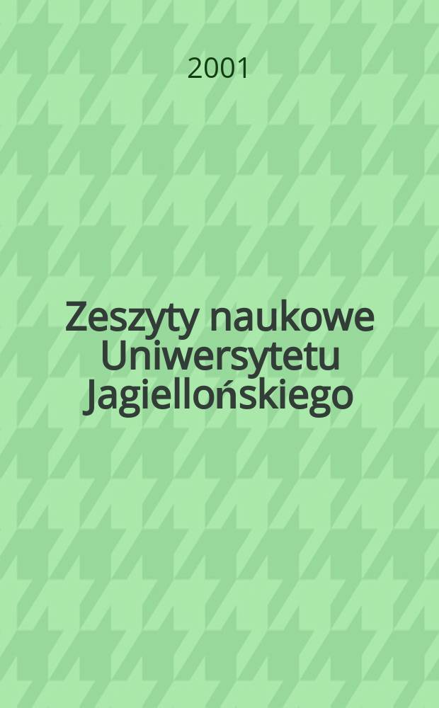 Zeszyty naukowe Uniwersytetu Jagiellońskiego