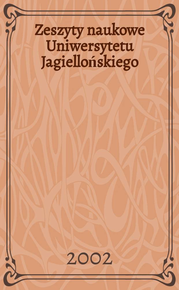 Zeszyty naukowe Uniwersytetu Jagiellońskiego
