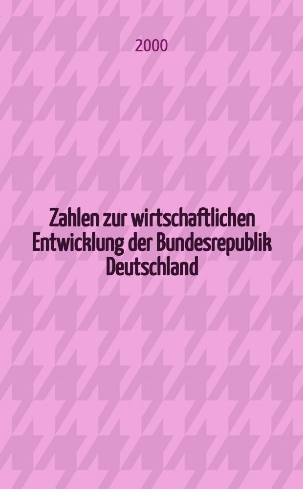 Zahlen zur wirtschaftlichen Entwicklung der Bundesrepublik Deutschland