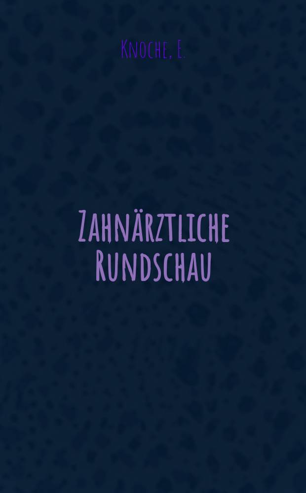 Zahnärztliche Rundschau : Zentralblatt für die gesamte Zahnheilkunde. Приложение к Jg.74 H.3 : Die Lutschanomalien der Zahnstellung und ihre Verhütung