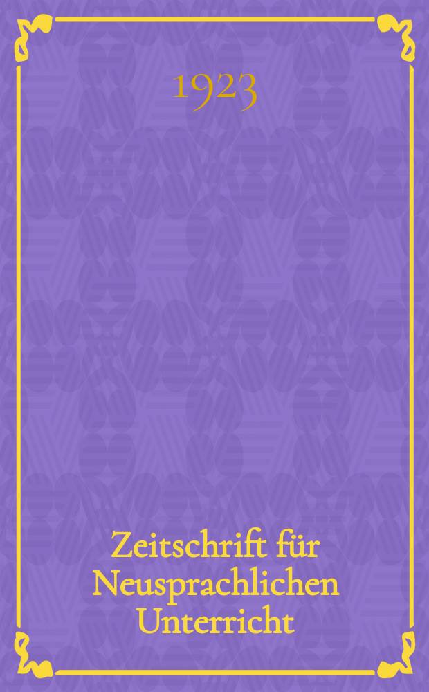 Zeitschrift für Neusprachlichen Unterricht