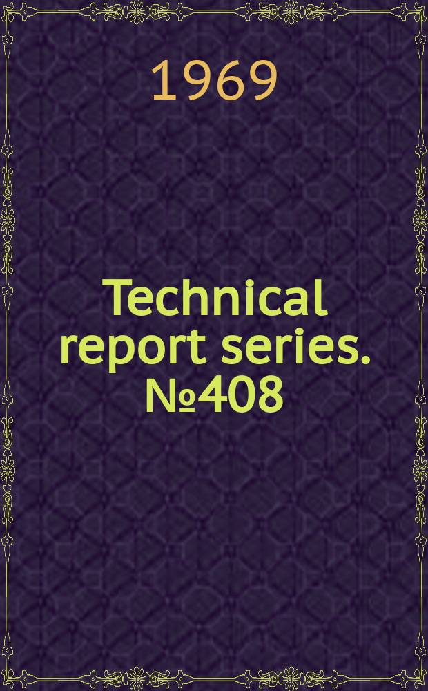 Technical report series. №408 : Respiratory viruses