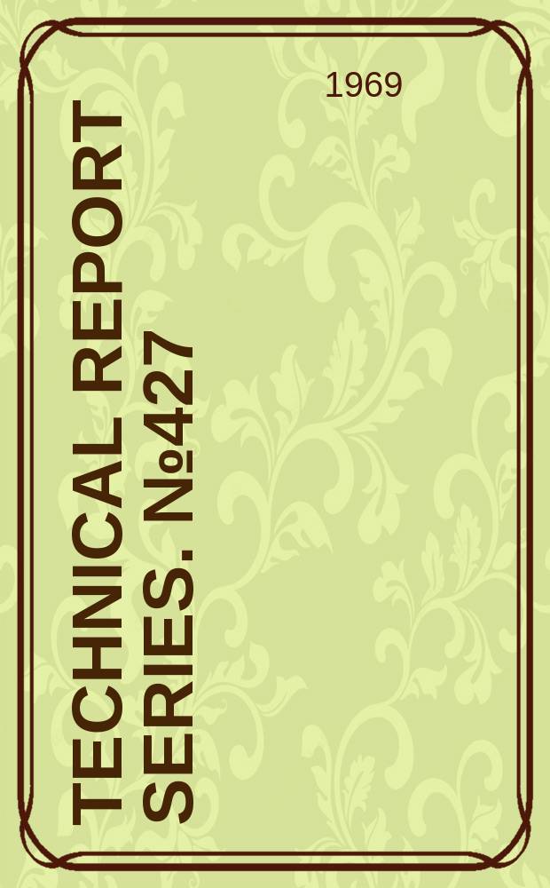 Technical report series. №427 : Biochemistry of mental disorders