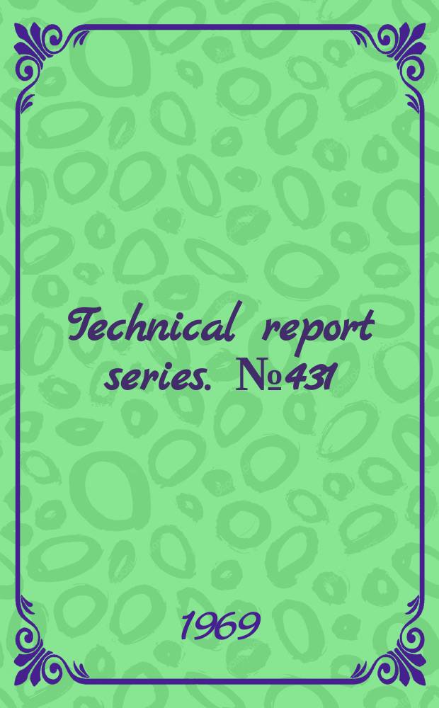 Technical report series. №431 : Toxoplasmosis