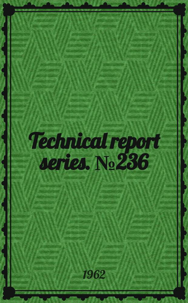 Technical report series. №236 : WHO. Expert committee on health laboratory services
