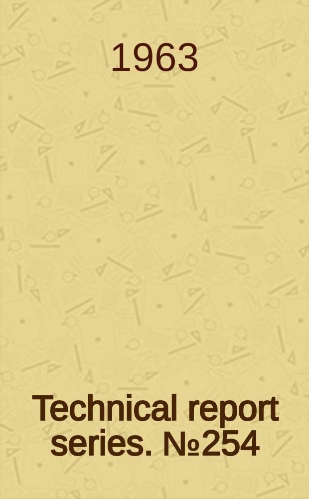 Technical report series. №254 : WHO. Expert committee on radiation