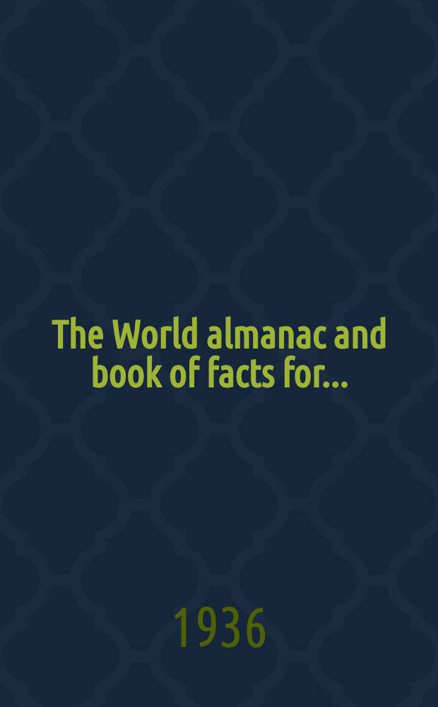 The World almanac and book of facts for ...