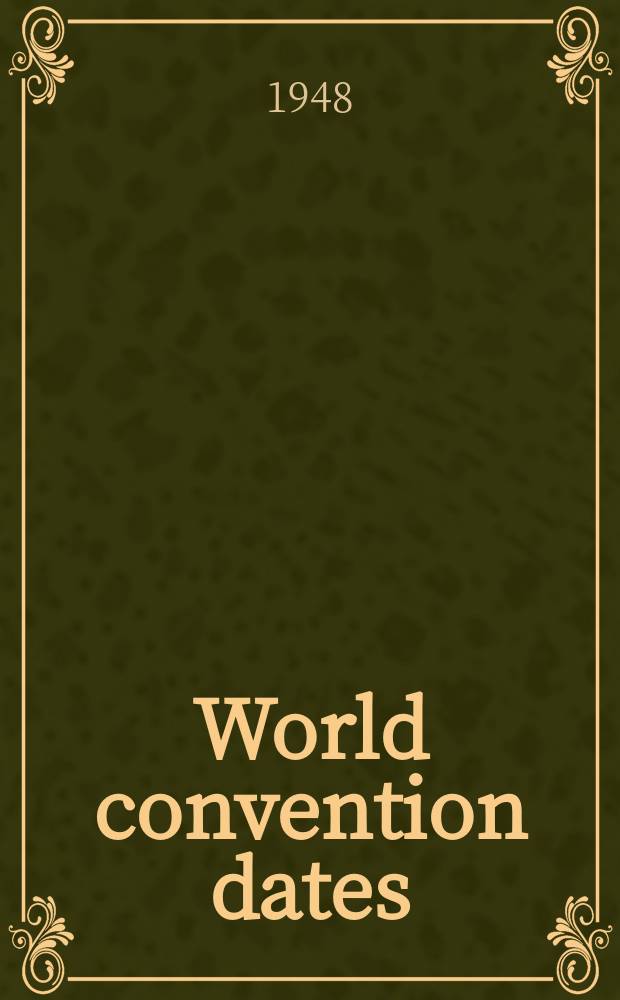 World convention dates