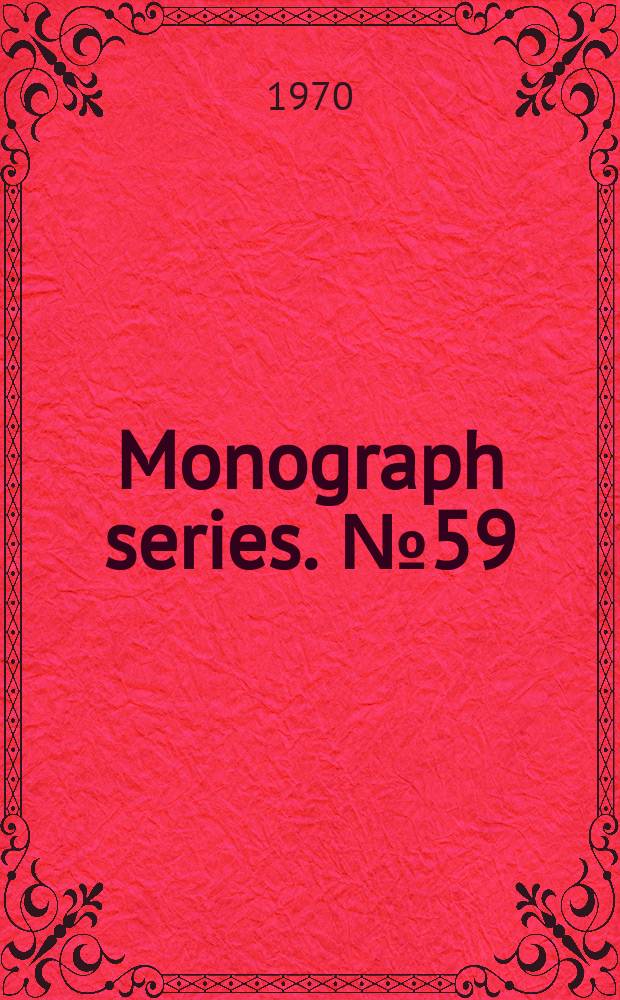 Monograph series. №59 : Fluorides and human health