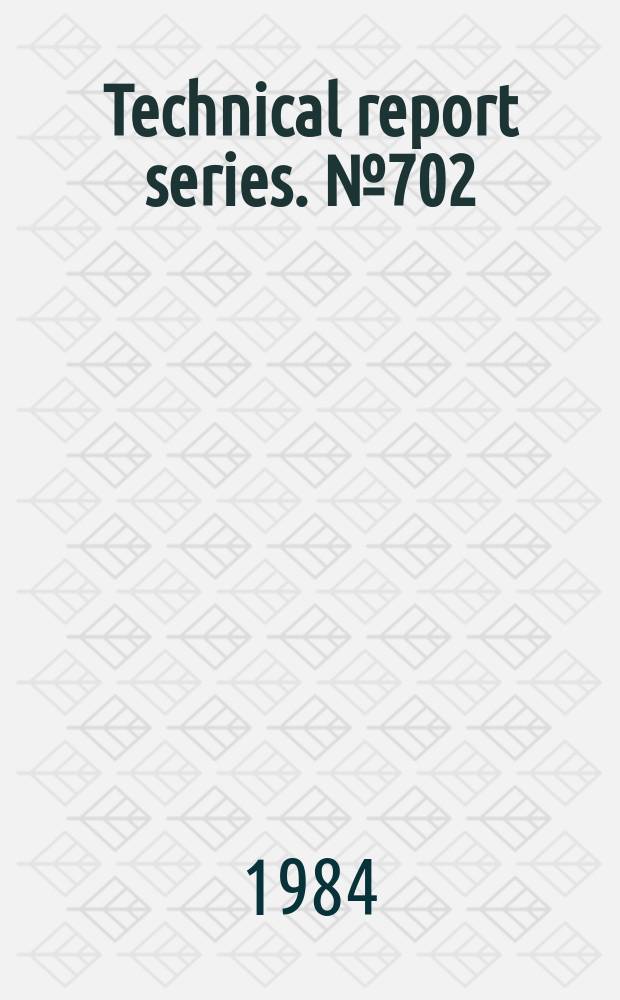 Technical report series. № 702 : Lymphatic filariasis