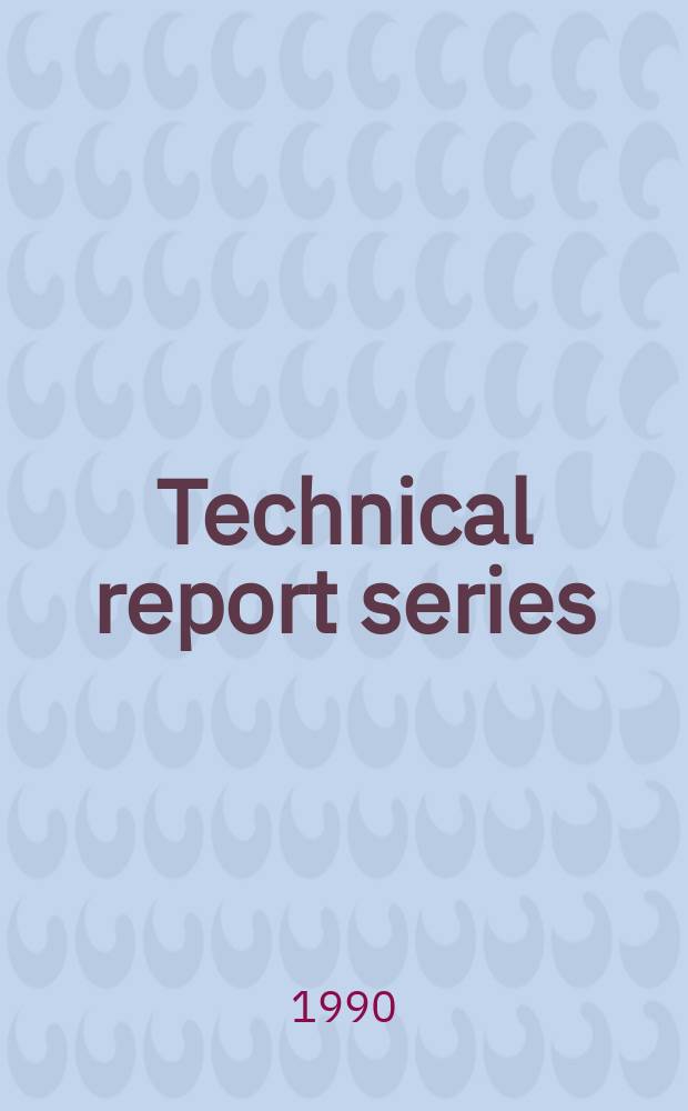 Technical report series : Pesticide application equipment for vector control