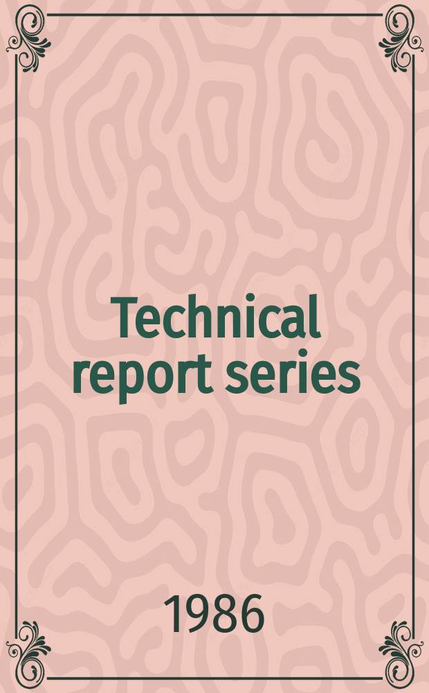 Technical report series : Resistance of vectors and reservoirs of disease to pesticides
