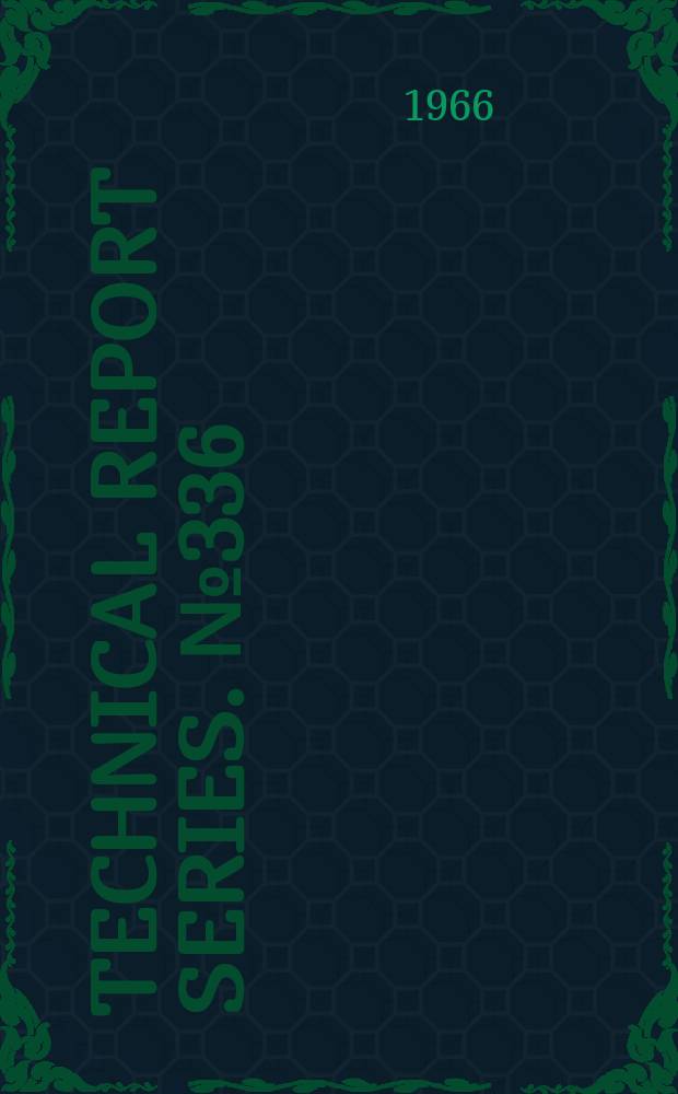 Technical report series. №336 : WHO. Expert committee on health statistics